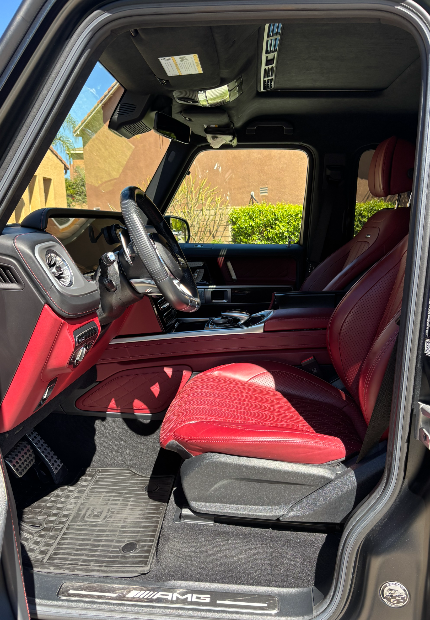 Mercedes G63 AMG red interior