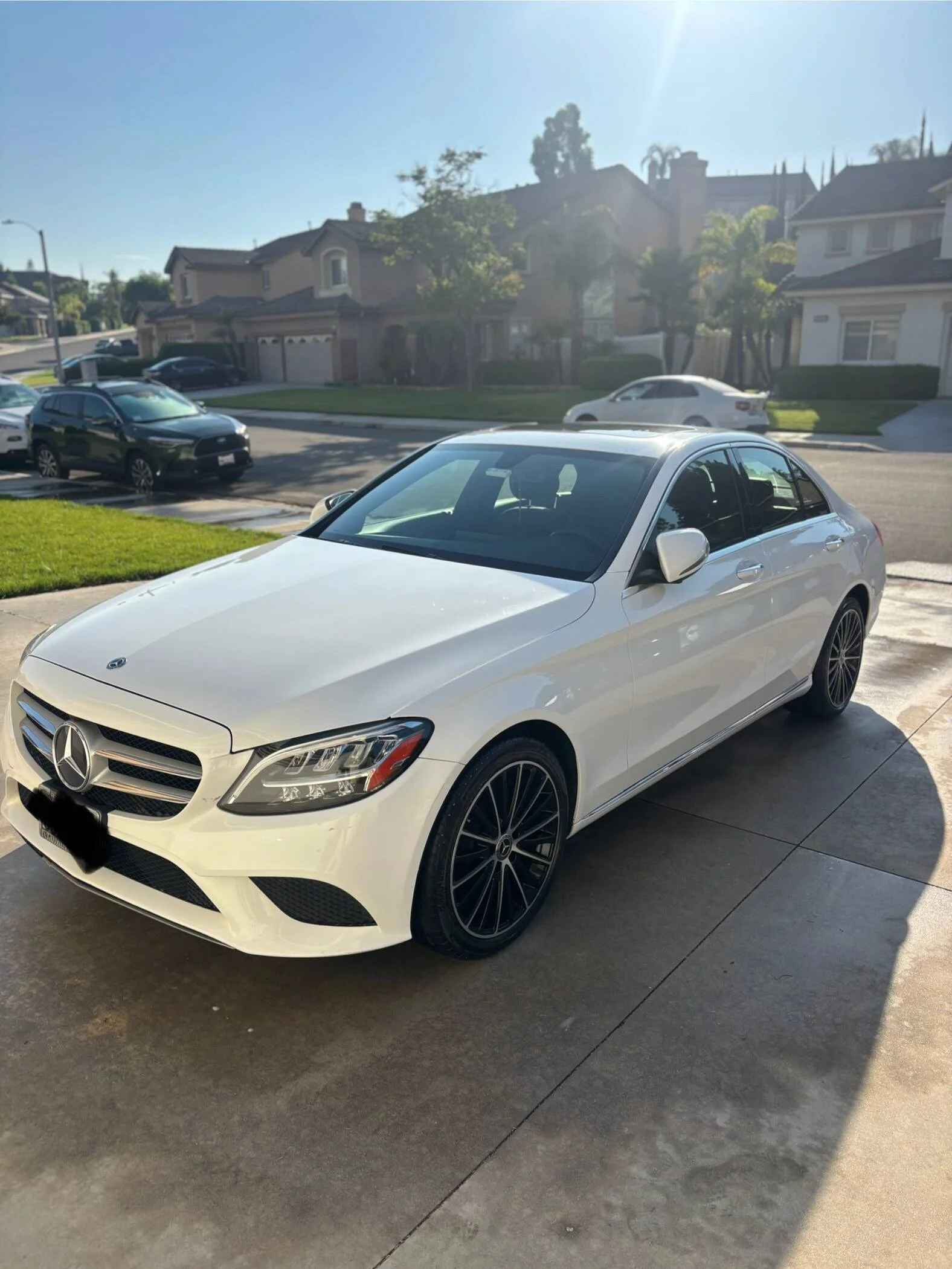 Mercedes C-Class white exterior